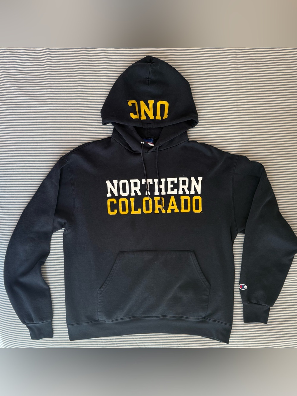 Northern Colorado Bears Hoodie Adult Large Blue Sweatshirt Champion NCAA